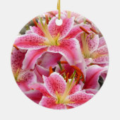 "Stargazer" Lilies Keramik Ornament (Hinten)