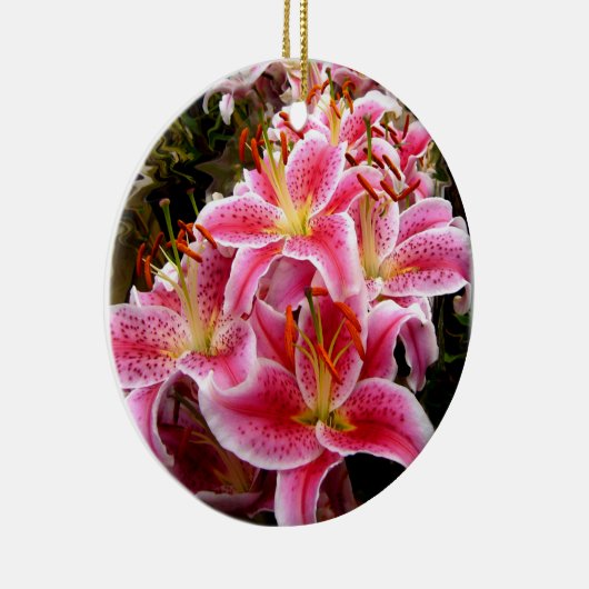 "Stargazer" Lilies Keramikornament (Rechts)