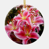 "Stargazer" Lilies Keramikornament (Vorne)