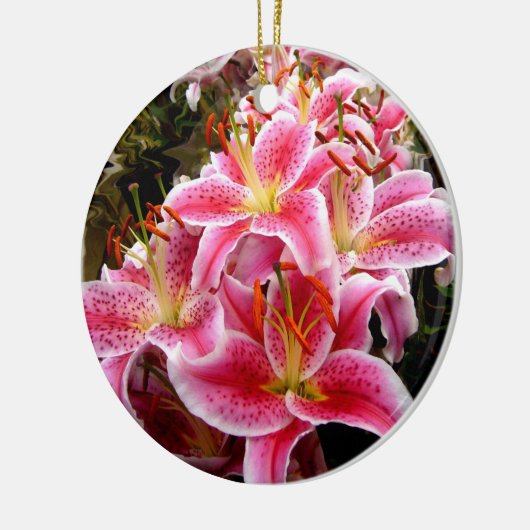 "Stargazer" Lilies Keramikornament (Links)