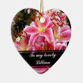 "Stargazer" Lilies Keramikornament (Rechts)