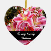 "Stargazer" Lilies Keramikornament (Vorne)