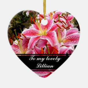 "Stargazer" Lilies Keramikornament