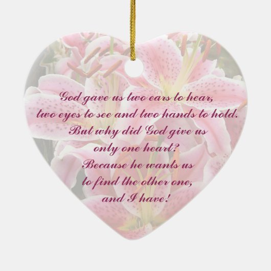 "Stargazer" Lilies Keramikornament (Hinten)