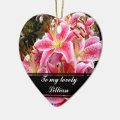 "Stargazer" Lilies Keramikornament (Links)