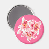 Stargazer Lilies Magnet (Vorderseite/Rückseite)