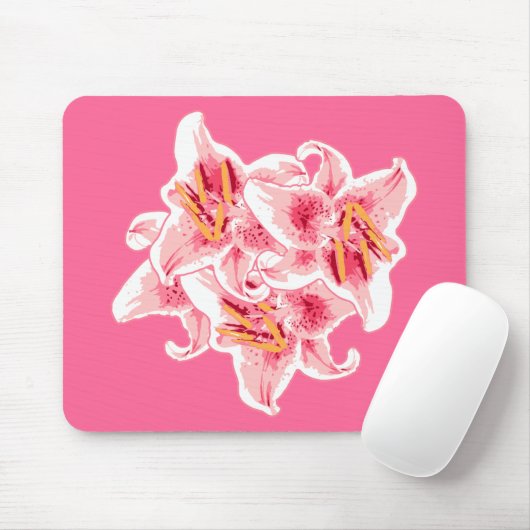 Stargazer Lilies Mousepad (Mit Mouse)