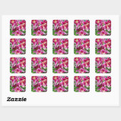 Stargazer Lilies Quadratischer Aufkleber (Blatt)