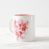 Stargazer Lilies Zweifarbige Tasse (Vorderseite Links)