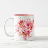 Stargazer Lilies Zweifarbige Tasse (Links)