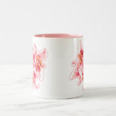 Stargazer Lilies Zweifarbige Tasse (Mittel)