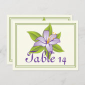 Stargazer lillac lila Hochzeitsfeier Tischnummer (Vorne/Hinten)