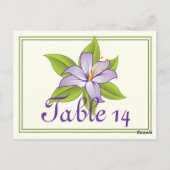 Stargazer lillac lila Hochzeitsfeier Tischnummer (Rückseite)