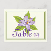 Stargazer lillac lila Hochzeitsfeier Tischnummer (Vorderseite)