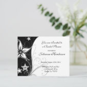 Stargazer Lilly und Starfish Brautparty laden Sie Einladungspostkarte (Stehend Vorderseite)