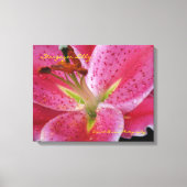 Stargazer Lilly Wrapped Canvas Leinwanddruck (Vorderseite)