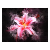 Stargazer Lily Blume Aquarell - bb 01 Fotodruck (Vorne)