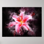 Stargazer Lily Blume Aquarell - bb 01 Poster (Vorne)