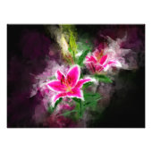 Stargazer Lily Blume Aquarell - bb 02 Fotodruck (Vorne)