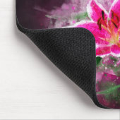 Stargazer Lily Blume Aquarell - bb 02 Mousepad (Ecke)