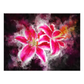 Stargazer Lily Blume Aquarell - bb 03 Fotodruck (Vorne)