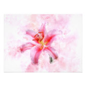 Stargazer Lily Blume Aquarell - wb 01 Fotodruck (Vorne)