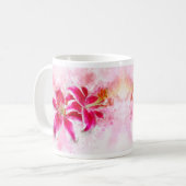 Stargazer Lily Blume Aquarell - wb 03 Kaffeetasse (Vorderseite Links)