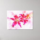 Stargazer Lily Blume Aquarell - wb 03 Leinwanddruck (Vorderseite)