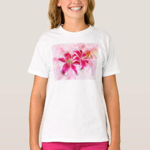 Stargazer Lily Blume Aquarell - wb 03 T-Shirt