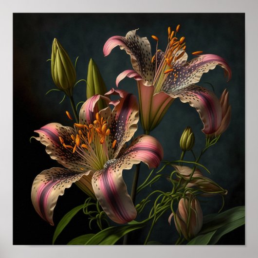 Stargazer Lily Blume Art Print Poster (Vorne)