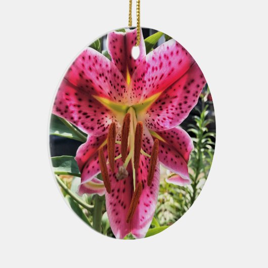 Stargazer Lily Blume Keramik Ornament (Rechts)