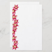Stargazer Lily Border Stationspapier Briefpapier (Vorne/Hinten)