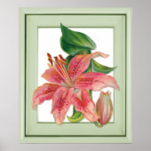 Stargazer Lily Botanical Poster (Vorne)