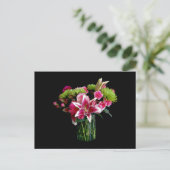 Stargazer Lily Bouquet Postkarte (Stehend Vorderseite)