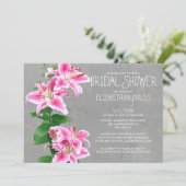 Stargazer Lily Bridal Dusche Einladungen (Stehend Vorderseite)