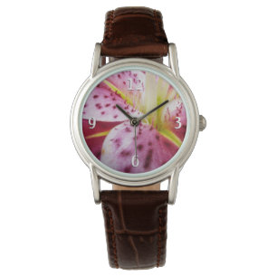 Stargazer Lily Bright Magenta Armbanduhr