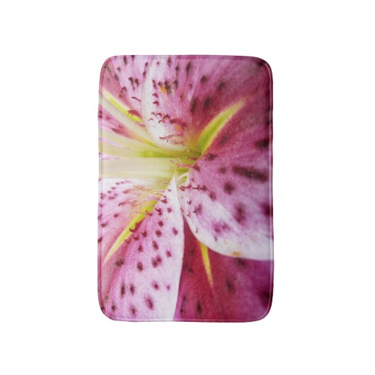 Stargazer Lily Bright Magenta Badematte (Vorderseite Vertikal)