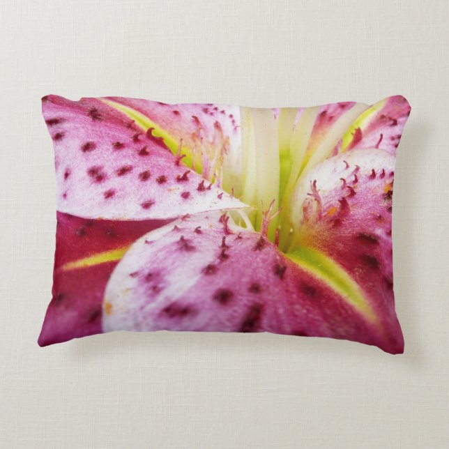 Stargazer Lily Bright Magenta Dekokissen (Rückseite)