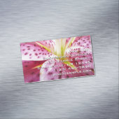 Stargazer Lily Bright Magenta Magnetische Visitenkarte (Beispiel)