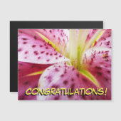 Stargazer Lily Bright Magenta Magnetkarte (Vorne/Hinten)