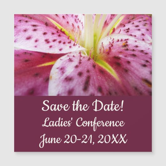 Stargazer Lily Bright Magenta Magnetkarte (Vorderseite)