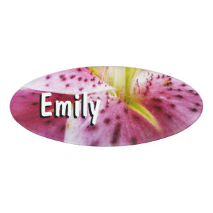 Stargazer Lily Bright Magenta Namenschild