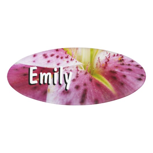 Stargazer Lily Bright Magenta Namenschild (Vorderseite)