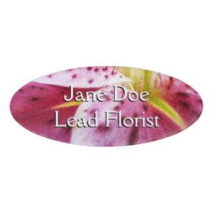 Stargazer Lily Bright Magenta Namenschild