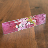 Stargazer Lily Bright Magenta Namensplakette (Seite)