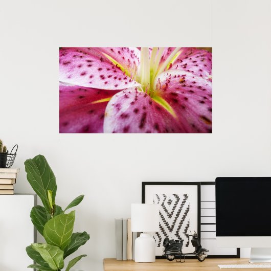 Stargazer Lily Bright Magenta Poster (Heimbüro)