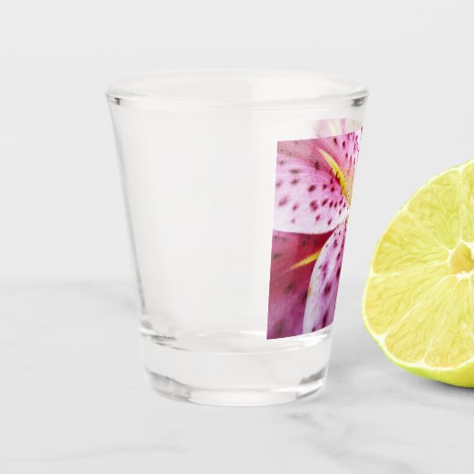 Stargazer Lily Bright Magenta Schnapsglas (Links)