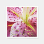 Stargazer Lily Bright Magenta Serviette (Vorderseite)