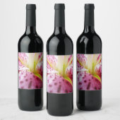 Stargazer Lily Bright Magenta Weinetikett (Flaschen)