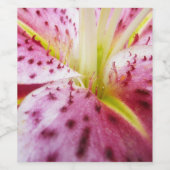Stargazer Lily Bright Magenta Weinetikett (Einzelnes Label)